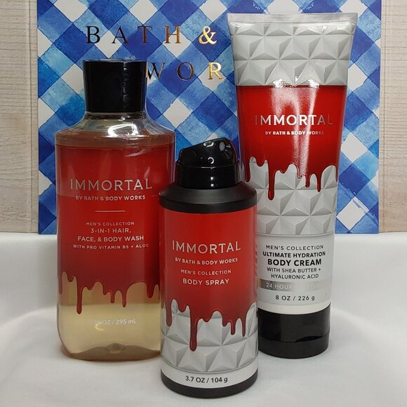 BATH & BODY WORKS 'IMMORTAL' 3-PIECE GIFT SET BODY WASH, LOTION & SPRAY MIST - Picture 1 of 15